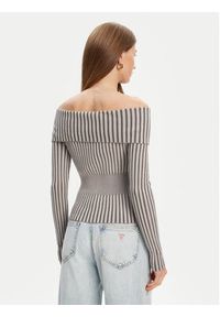 Guess Sweter W5YR03 Z30I2 Szary Slim Fit. Kolor: szary. Materiał: wiskoza