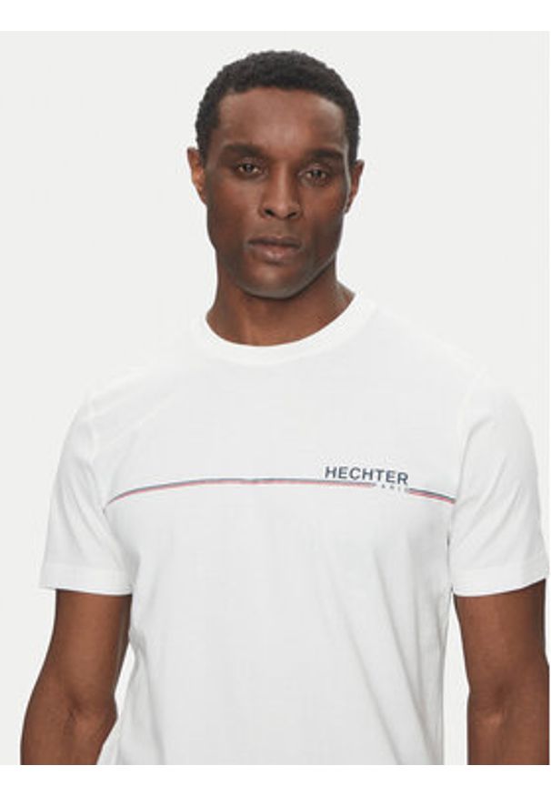 Hechter Paris T-Shirt 75008 151919 Biały Regular Fit. Kolor: biały. Materiał: bawełna