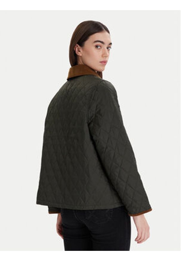 Barbour Kurtka przejściowa Liddesdale Quilted LQU1851OL71 Zielony Regular Fit. Kolor: zielony. Materiał: syntetyk