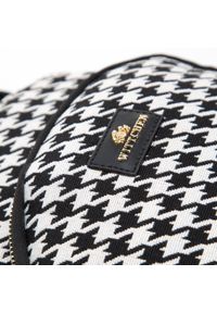 Wittchen - Damski plecak wzorzysty mały biało-czarny. Kolor: czarny, biały, wielokolorowy. Materiał: bawełna. Wzór: gładki, paski, aplikacja #4