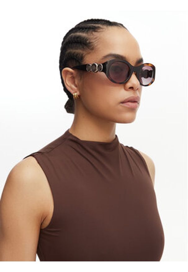 Guess Okulary przeciwsłoneczne GU00198-H Brązowy. Kolor: brązowy