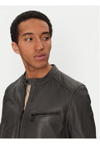 Mustang Kurtka skórzana 310-24-055 Szary Regular Fit. Kolor: szary. Materiał: skóra #4