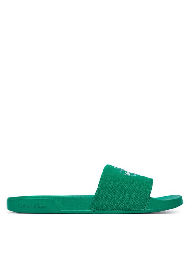 Klapki Calvin Klein. Kolor: zielony