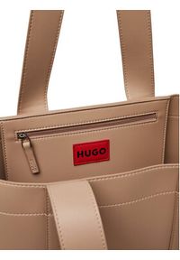 Hugo - HUGO Torebka 50547491 Beżowy. Kolor: beżowy. Materiał: skórzane