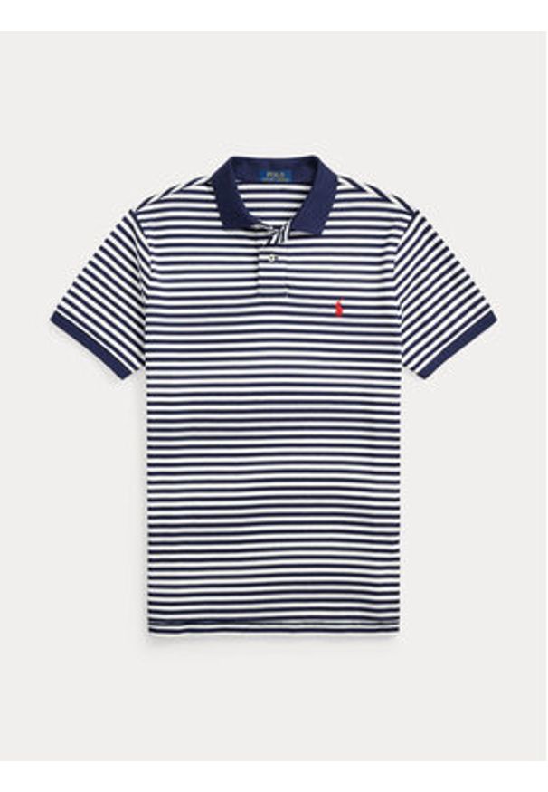 Polo Ralph Lauren Polo 710956682001 Granatowy Custom Slim Fit. Typ kołnierza: polo. Kolor: niebieski. Materiał: bawełna