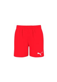 Kąpielówki męskie Puma, Mid Shorts, Czerwone. Kolor: czerwony. Materiał: poliester