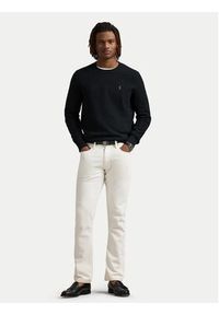Polo Ralph Lauren Sweter 710918163508 Czarny Regular Fit. Typ kołnierza: polo. Kolor: czarny. Materiał: bawełna #6