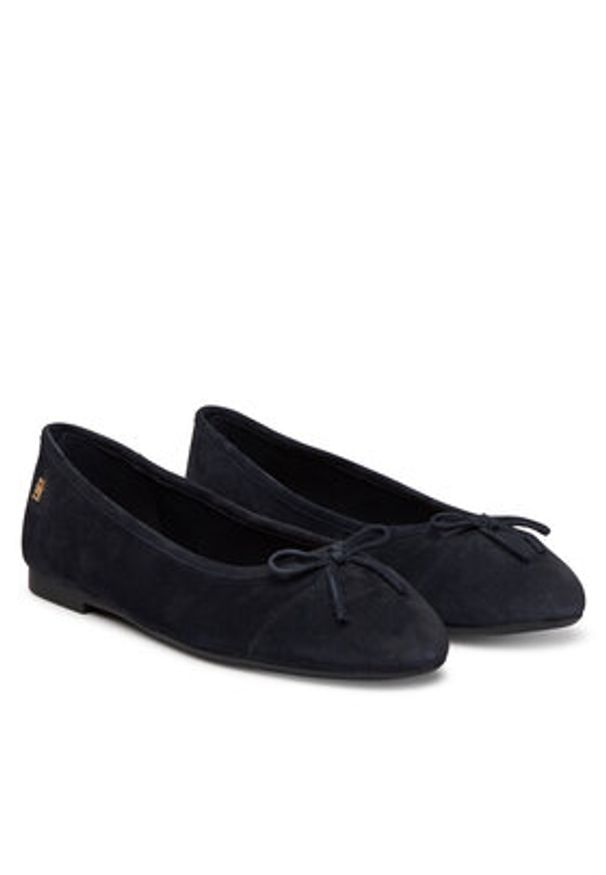 TOMMY HILFIGER - Tommy Hilfiger Baleriny FW0FW09357 Granatowy. Kolor: niebieski. Materiał: skóra, zamsz
