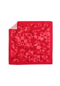 Adam Collection - Czerwona poszetka w geometryczny wzór E280. Kolor: czerwony. Wzór: geometria #1