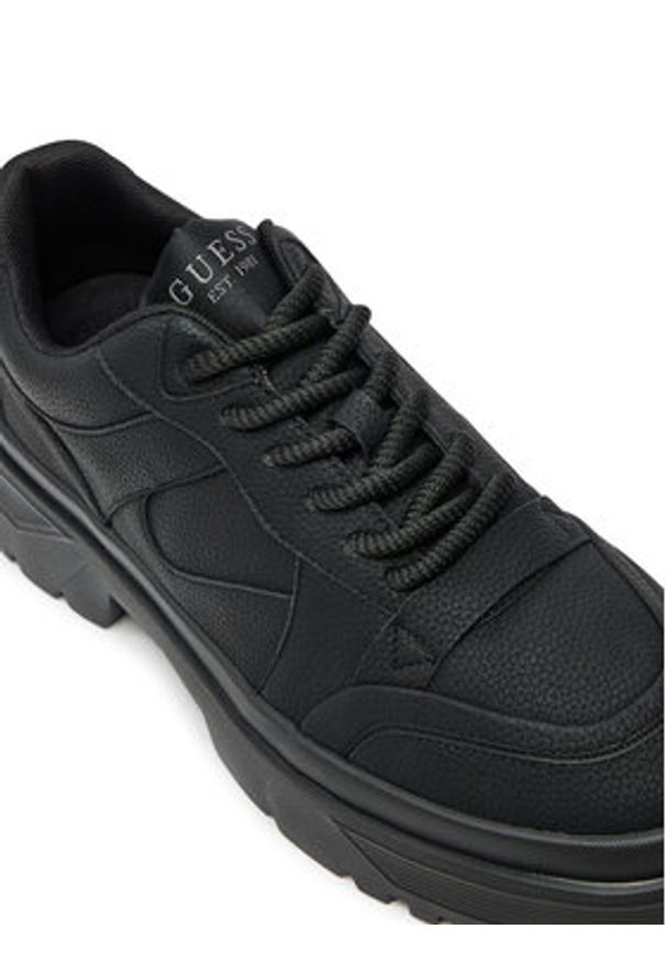 Guess Sneakersy Palermo Low FMFPLO ELE13 Czarny. Kolor: czarny. Materiał: skóra