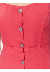 Tommy Jeans Sukienka jeansowa DW0DW15665 Różowy Slim Fit. Kolor: różowy. Materiał: jeans #5