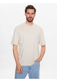 Jack & Jones - Jack&Jones T-Shirt Brink 12185628 Beżowy Loose Fit. Kolor: beżowy. Materiał: bawełna #1