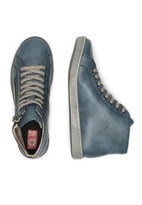 Rieker Trampki Z1221-14 Niebieski. Kolor: niebieski. Materiał: skóra #6