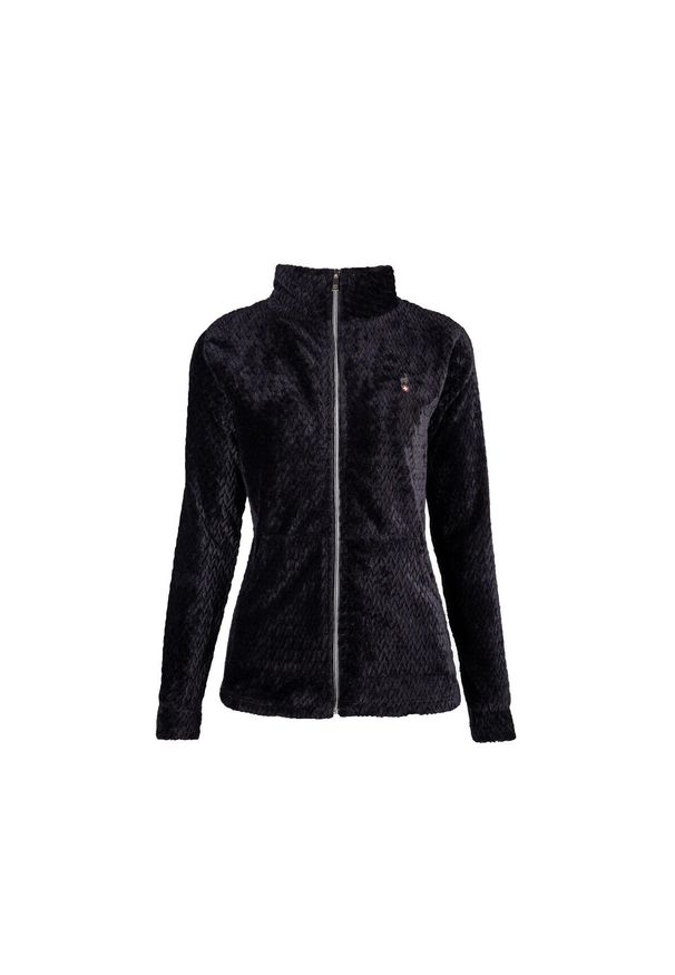 Aulp - Bluza polarowa damska AULP BECCO Rozpinana z kołnierzem. Kolor: czarny. Materiał: polar