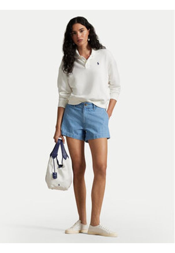 Polo Ralph Lauren Szorty jeansowe 211963799001 Niebieski Straight Fit. Kolor: niebieski. Materiał: bawełna