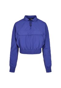 Kurtka damska Urban Classics cropped crinkle nylon. Kolor: niebieski. Materiał: nylon #1