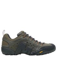Buty trekkingowe męskie Merrell Intercept. Kolor: brązowy, wielokolorowy, czarny, zielony. Materiał: guma, skóra, tkanina