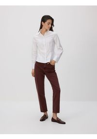 Reserved - Koszula slim fit - biały. Kolor: biały. Materiał: tkanina, bawełna