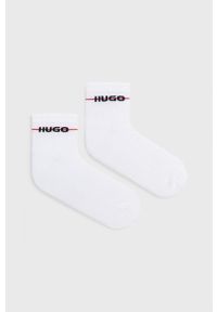 Hugo - HUGO skarpetki męskie kolor biały. Kolor: biały