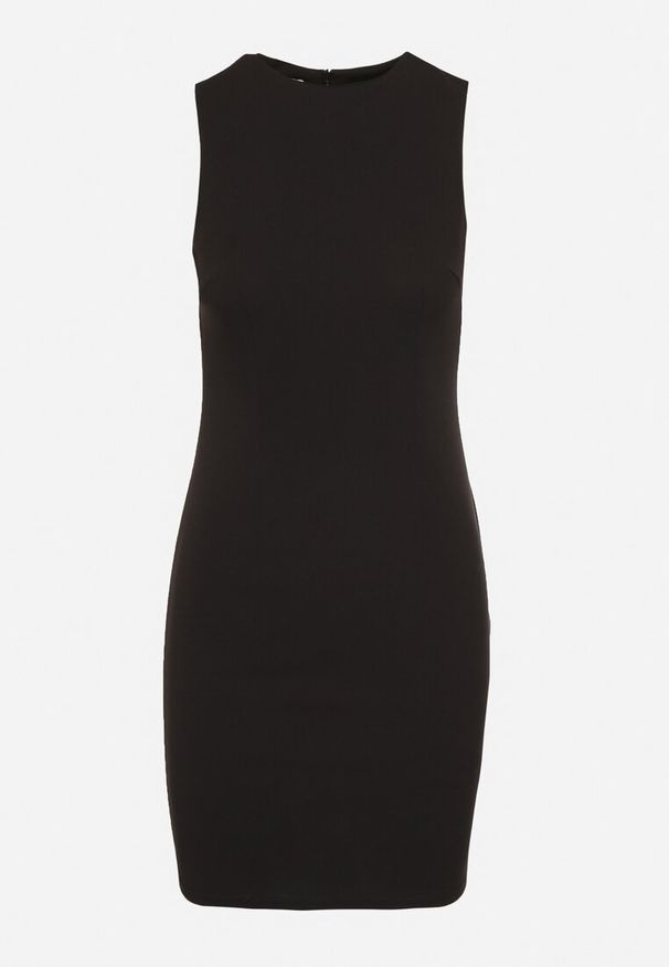 Born2be - Czarna Ołówkowa Sukienka Bez Rękawów z Wiskozą Nelazira. Okazja: na co dzień. Kolor: czarny. Materiał: wiskoza. Długość rękawa: bez rękawów. Typ sukienki: ołówkowe. Styl: casual, klasyczny, elegancki