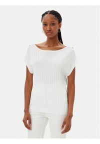 MET Sweter M10 242MG Biały Regular Fit. Kolor: biały. Materiał: syntetyk