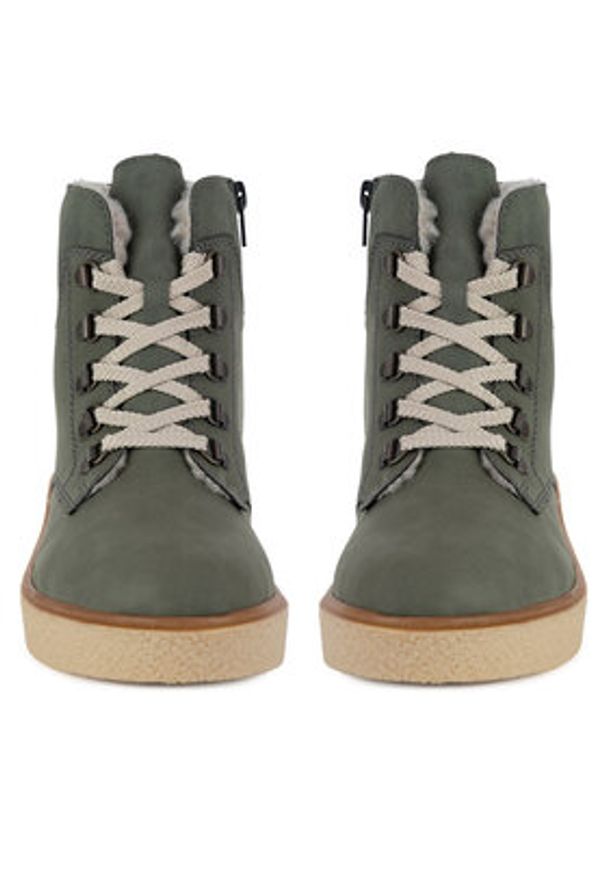 Rieker Trzewiki Y0033-54 Zielony. Kolor: zielony. Materiał: skóra