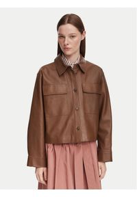 Weekend Max Mara Kurtka skórzana Piovra 2625446021 Brązowy Regular Fit. Kolor: brązowy. Materiał: skóra #1