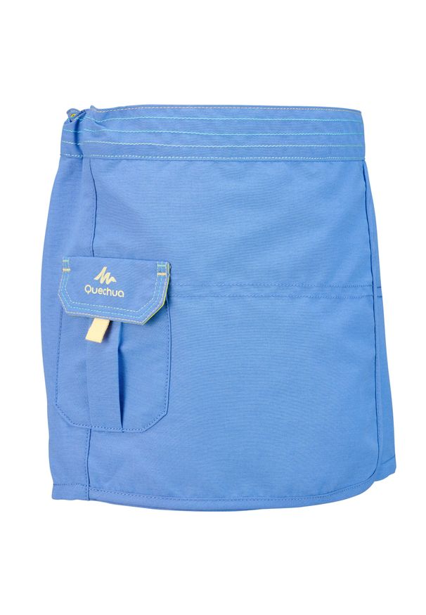 quechua - Spódnico-spodenki turystyczne dla dzieci Quechua MH100. Kolor: wielokolorowy, żółty, niebieski. Materiał: poliester, materiał. Sezon: lato