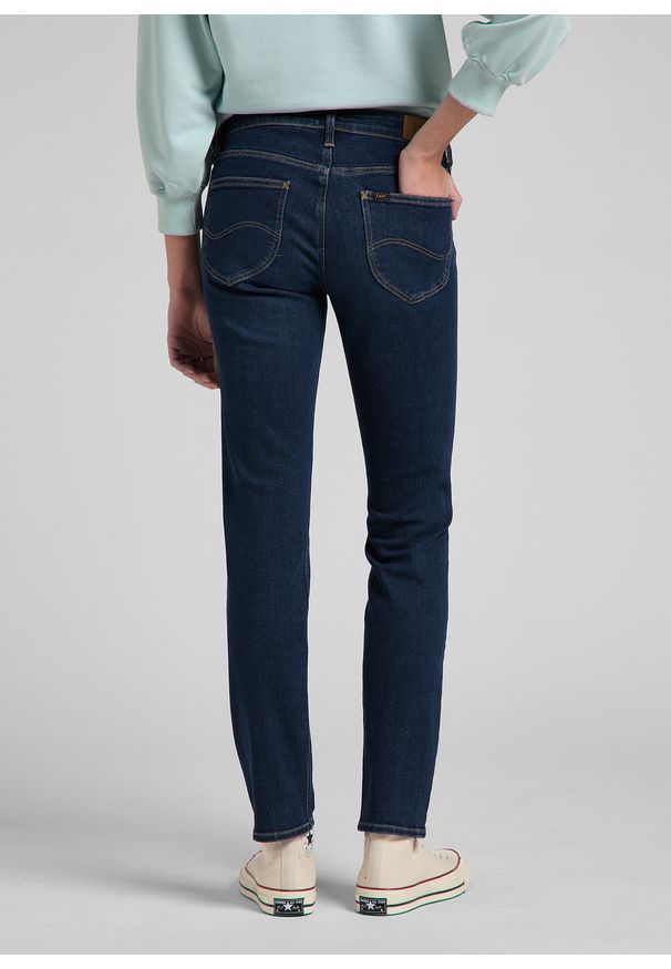 Lee - LEE ELLY DAMSKIE SPODNIE JEANSOWE DARK DAISY L305QDWB 112145004