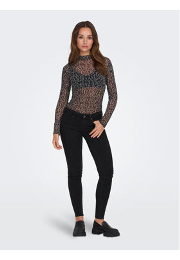 JDY Bluzka 15272694 Czarny Stretch Fit. Kolor: czarny. Materiał: syntetyk