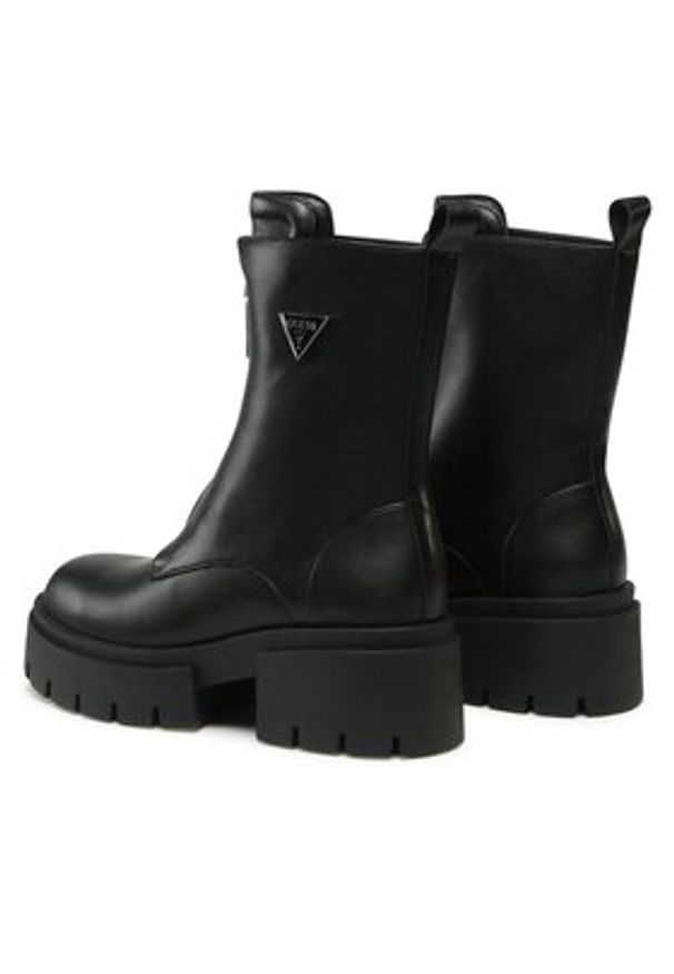 Guess Botki FL8ILA ELE10 Czarny. Kolor: czarny. Materiał: skóra