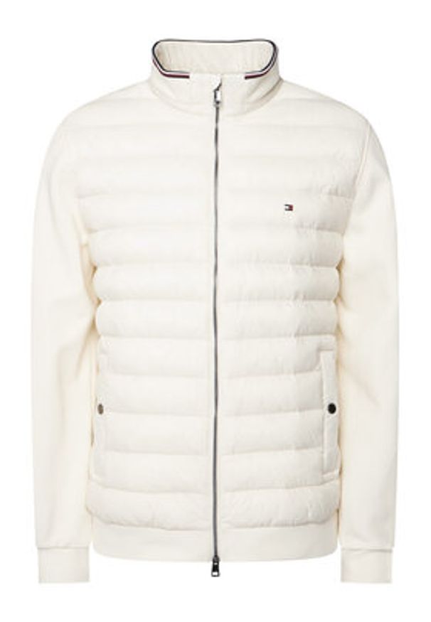 TOMMY HILFIGER - Tommy Hilfiger Kurtka przejściowa Mix Media Ess MW0MW41329 Beżowy Regular Fit. Kolor: beżowy. Materiał: bawełna