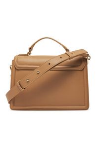 TOMMY HILFIGER - Tommy Hilfiger Torebka Th Eternity Mini Satchel AW0AW17176 Beżowy. Kolor: beżowy. Materiał: skórzane