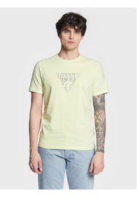 Guess T-Shirt Geo Triangle M3GI23 J1314 Zielony Slim Fit. Kolor: zielony. Materiał: bawełna