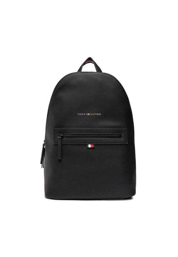 TOMMY HILFIGER - Tommy Hilfiger Plecak Essential Pu Backpack AM0AM09503 Czarny. Kolor: czarny. Materiał: skóra