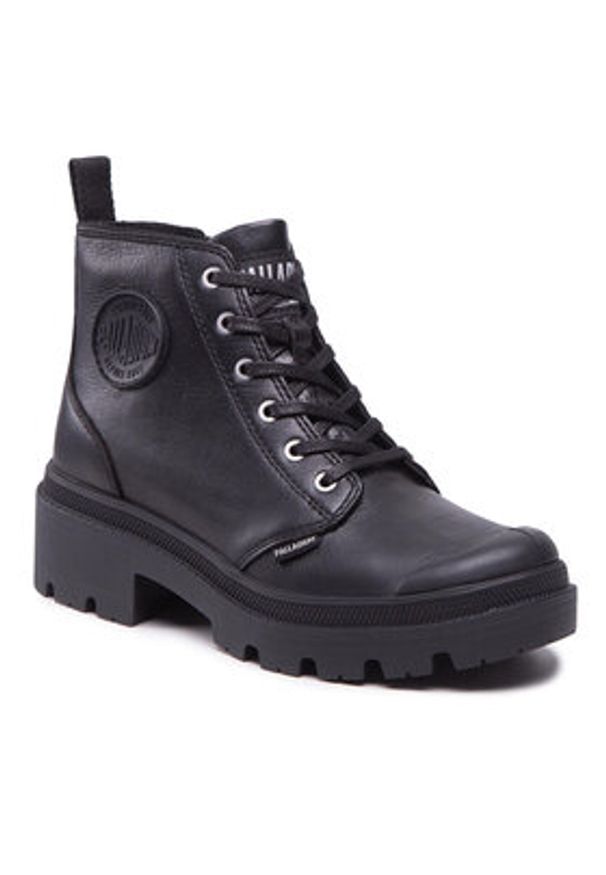 Palladium Trapery Pallabase Leather 96905-001-M Czarny. Kolor: czarny. Materiał: skóra