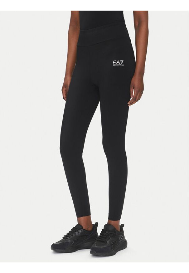 EA7 Emporio Armani Legginsy 7W000232 AF12625 UC001 Czarny Slim Fit. Kolor: czarny. Materiał: syntetyk