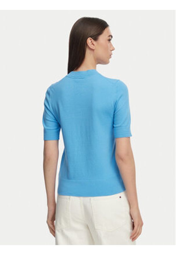 TOMMY HILFIGER - Tommy Hilfiger Sweter WW0WW49705 Niebieski Slim Fit. Kolor: niebieski. Materiał: bawełna