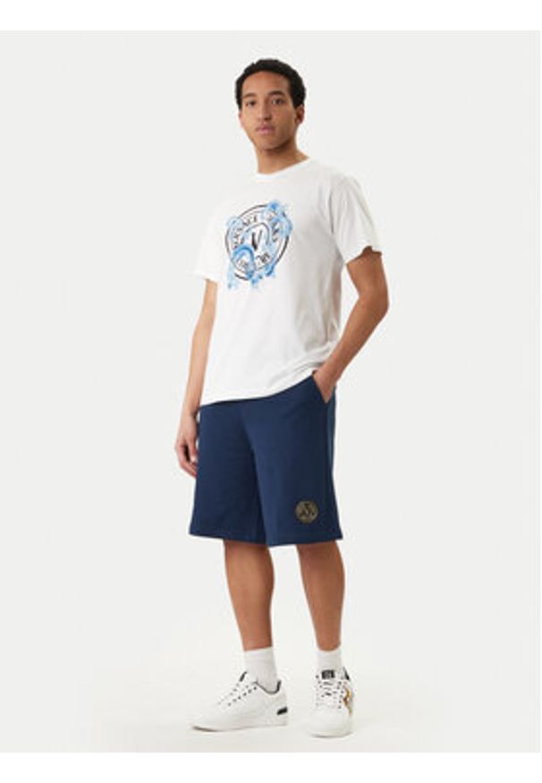 Versace Jeans Couture Szorty sportowe 80GADT03 CF01T Granatowy Regular Fit. Kolor: niebieski. Materiał: bawełna. Styl: sportowy