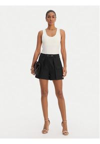 Morgan Szorty materiałowe 251-SHONAU Czarny Straight Fit. Kolor: czarny. Materiał: wiskoza #2
