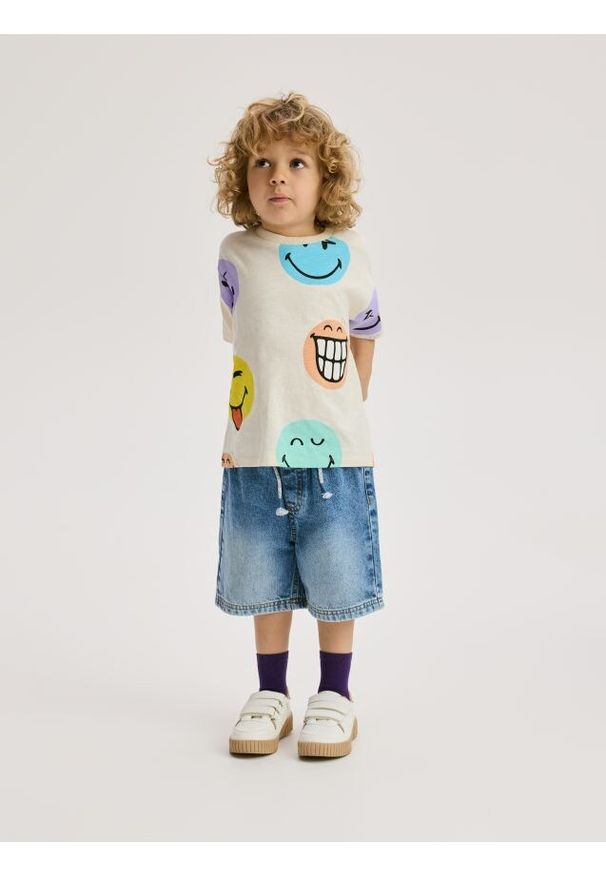 Reserved - Jeansowe szorty - niebieski. Kolor: niebieski. Materiał: jeans