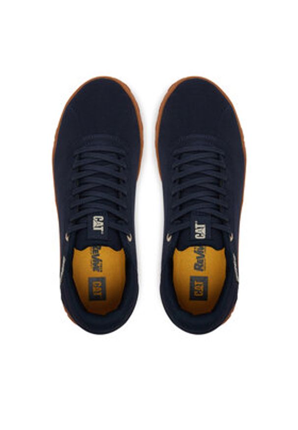 CATerpillar Sneakersy Hex Canvas P726264 Granatowy. Kolor: niebieski. Materiał: skóra, zamsz