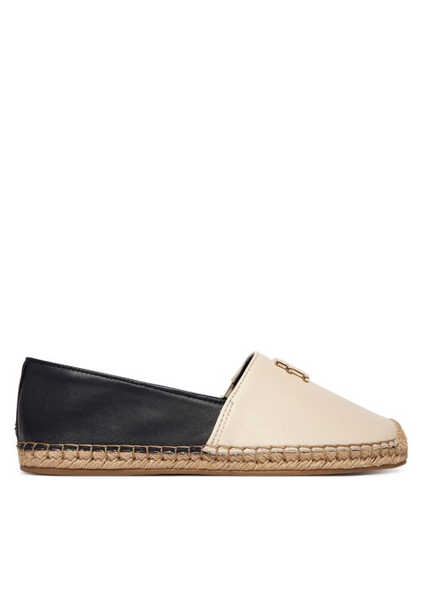 TOMMY HILFIGER - Tommy Hilfiger Espadryle Th Logo Leather Espadrille FW0FW09246 Kolorowy. Materiał: skóra. Wzór: kolorowy