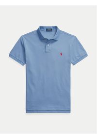 Polo Ralph Lauren Polo 710536856444 Błękitny Slim Fit. Typ kołnierza: polo. Kolor: niebieski. Materiał: bawełna