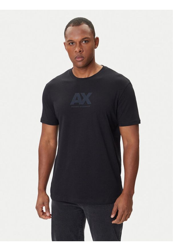 Armani Exchange T-Shirt XM001403 AF16432 UC001 Czarny Regular Fit. Kolor: czarny. Materiał: bawełna