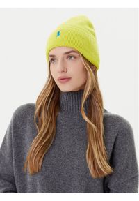 Polo Ralph Lauren Czapka 455954355008 Żółty. Kolor: żółty. Materiał: wełna, materiał