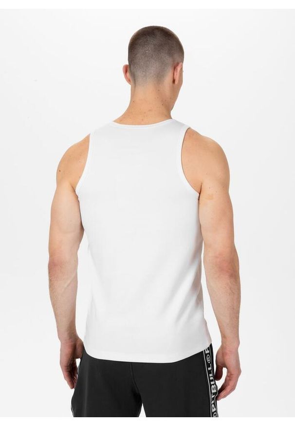 PITBULL - Tank męski Pitbull Top Rib Small Logo. Kolor: biały