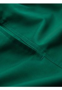Ombre Clothing - Męskie spodenki kąpielówki z dwukolorowym ściągaczem – ciemnozielone V3. Okazja: na plażę. Kolor: zielony. Materiał: poliester, materiał. Wzór: haft, jednolity. Sezon: lato #7
