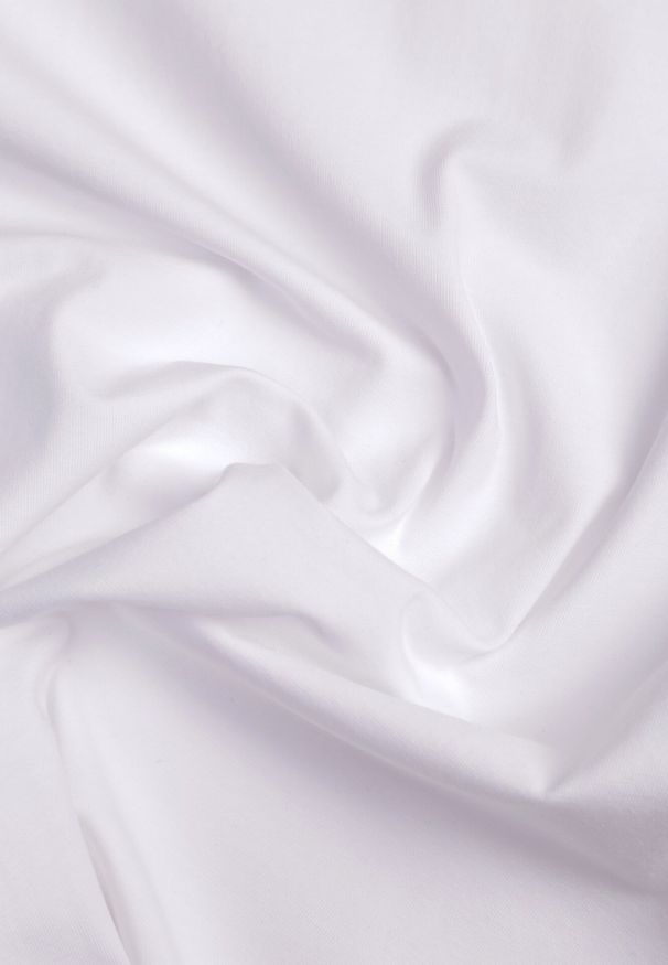 Born2be - Biały T-shirt z Bawełny z Dłuższym Tyłem i Rozcięciami po Bokach Cordalea. Okazja: na co dzień. Kolor: biały. Materiał: bawełna. Długość: długie. Styl: casual, elegancki