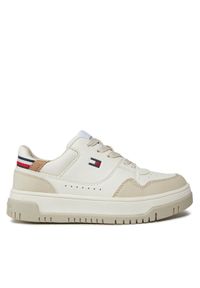 TOMMY HILFIGER - Tommy Hilfiger Sneakersy Low Cut Lace-Up Sneaker T3X9-33366-1269 M Biały. Kolor: biały. Materiał: skóra